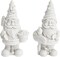 Bright Creations 2 Pack Ceramics to Paint - Paint Your Own Garden Gnome Statues, Blank Paintable Ceramics for Adults (5 in)